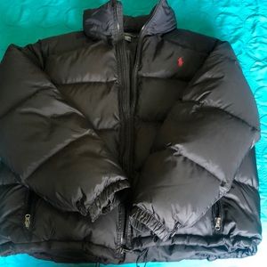 Polo shell lining poofy jacket